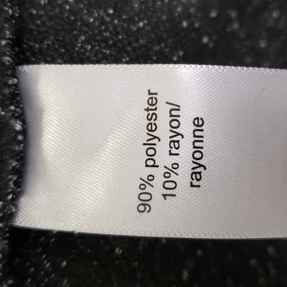 Maurices No Button Cardigan Jacket Black & White Peplum 3/4 Sleeve Plus 4 EUC - Picture 6 of 13